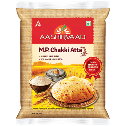 Aashirvaad MP Chakki Atta - 100% Wheat, 0% Maida, 10 kg