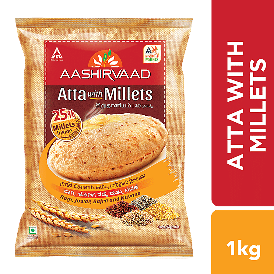Aashirvaad Atta With Millets, 1 Kg