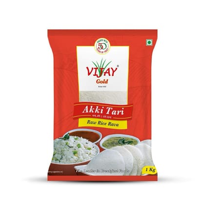 VIJAY Premium Akki Tari, Raw Rice Rawa- 1kg