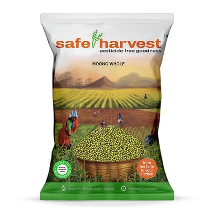 Safe Harvest Moong Green Whole, 500g