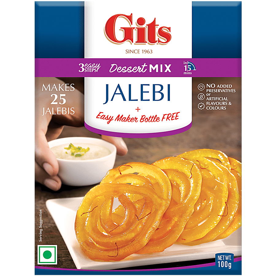 Gits Dessert Mix - Jalebi With Maker, 100 G Carton