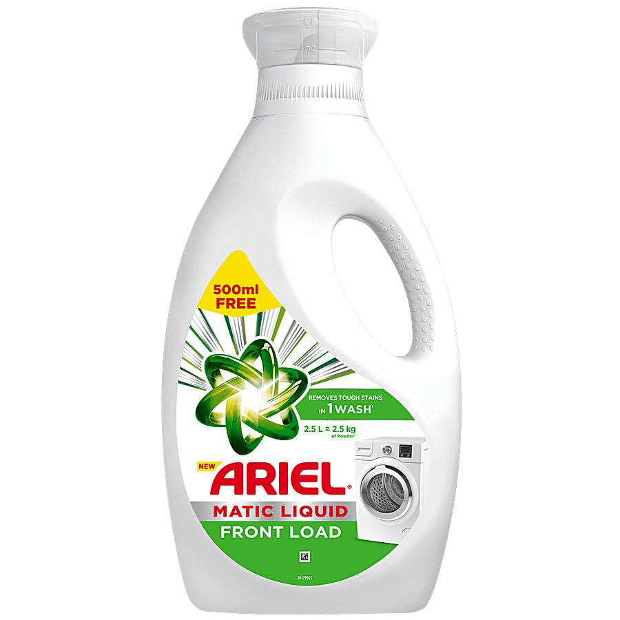 Ariel Matic Front Load Liquid Detergent, 2 L (Get 500 ml Free)