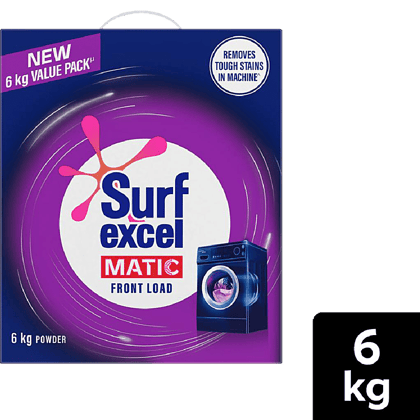 Surf Excel Matic Front Load Detergent Powder, 6 Kg