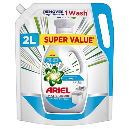Ariel Matic Liquid Detergent - Top Load, 2 L Super Saver Pack Ariel Matic Liquid Detergent - Top Load, 2 L Super Saver Pack