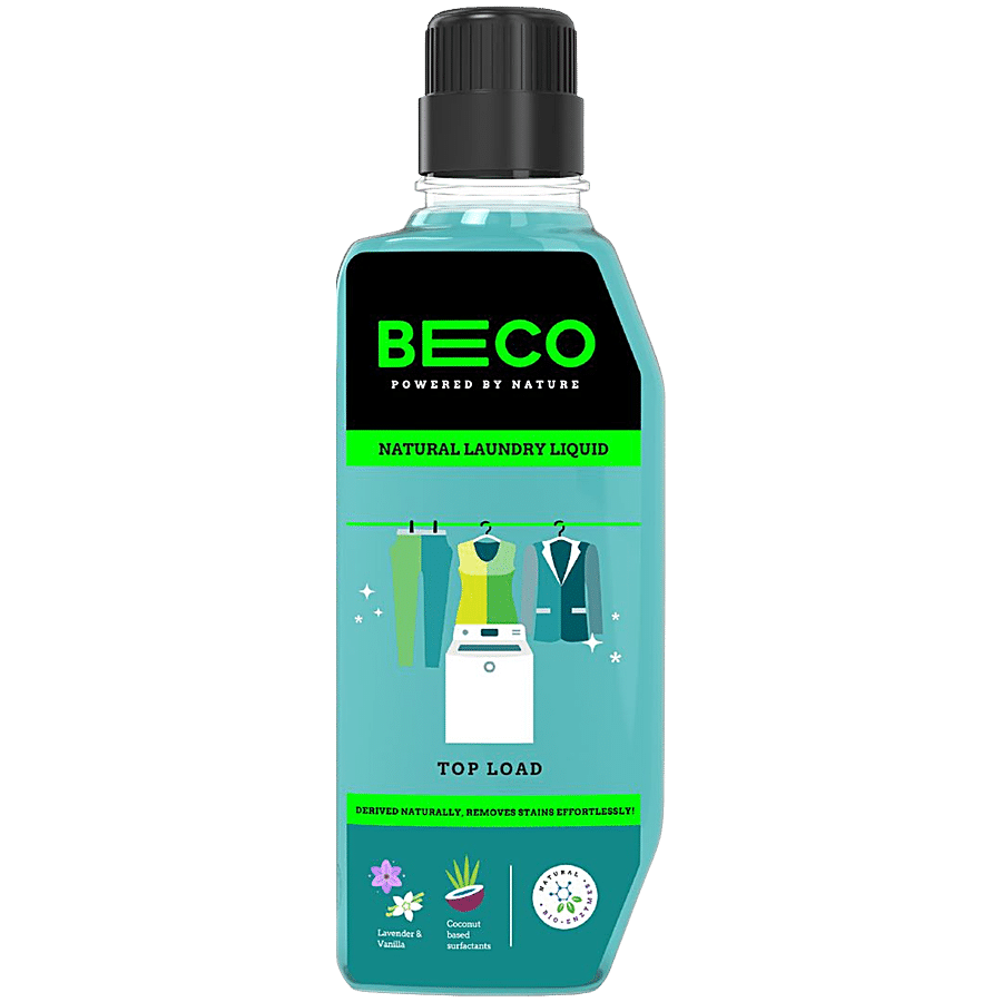 BECO Natural Laundry Liquid - Top Load, Lavender & Vanilla, 1 L
