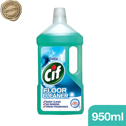 Cif Cleaners All Purpose Floor Cleaner - Ocean, For Tough Stains, Fresh Aqua Scent, 950 Ml