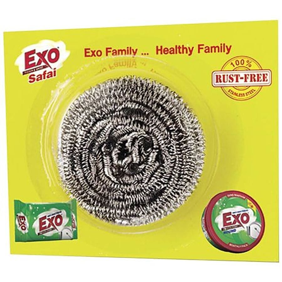 Exo Safai Steel Scrubber - Rust Free, 12 g