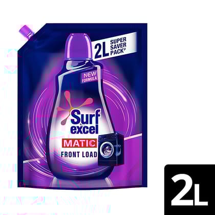 Surf Excel Matic Front Load Liquid Detergent, 2 L Pouch