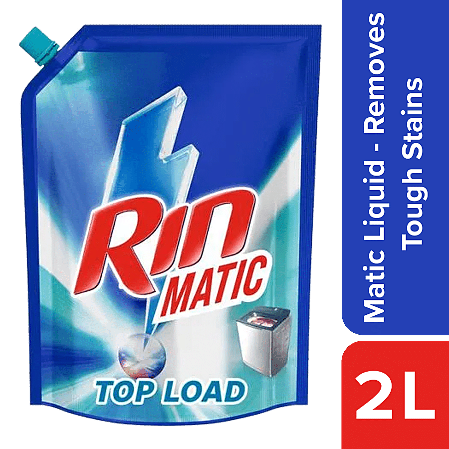 Rin Matic Top Load Liquid Detergent, 2 L Pouch