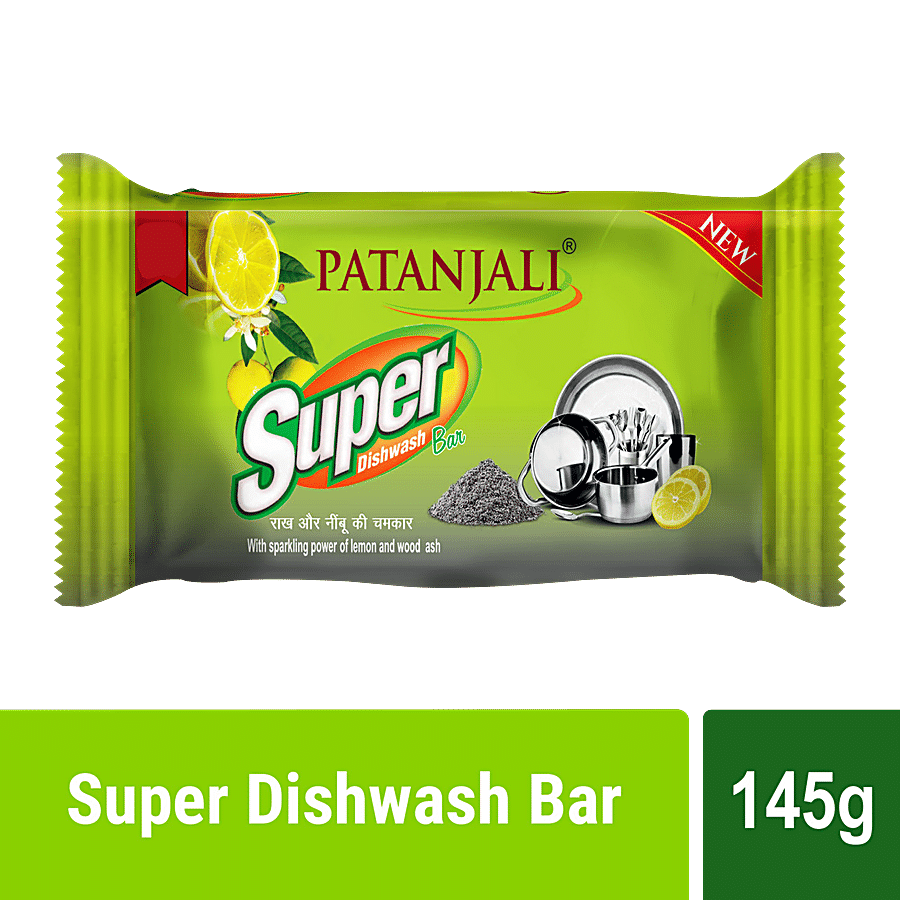 Patanjali Super Dishwash Bar, 145 G