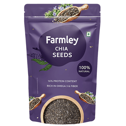 Farmley Premium Natural Chia Seeds - Weight Loss With Omega 3, Non-GMO, 200 g