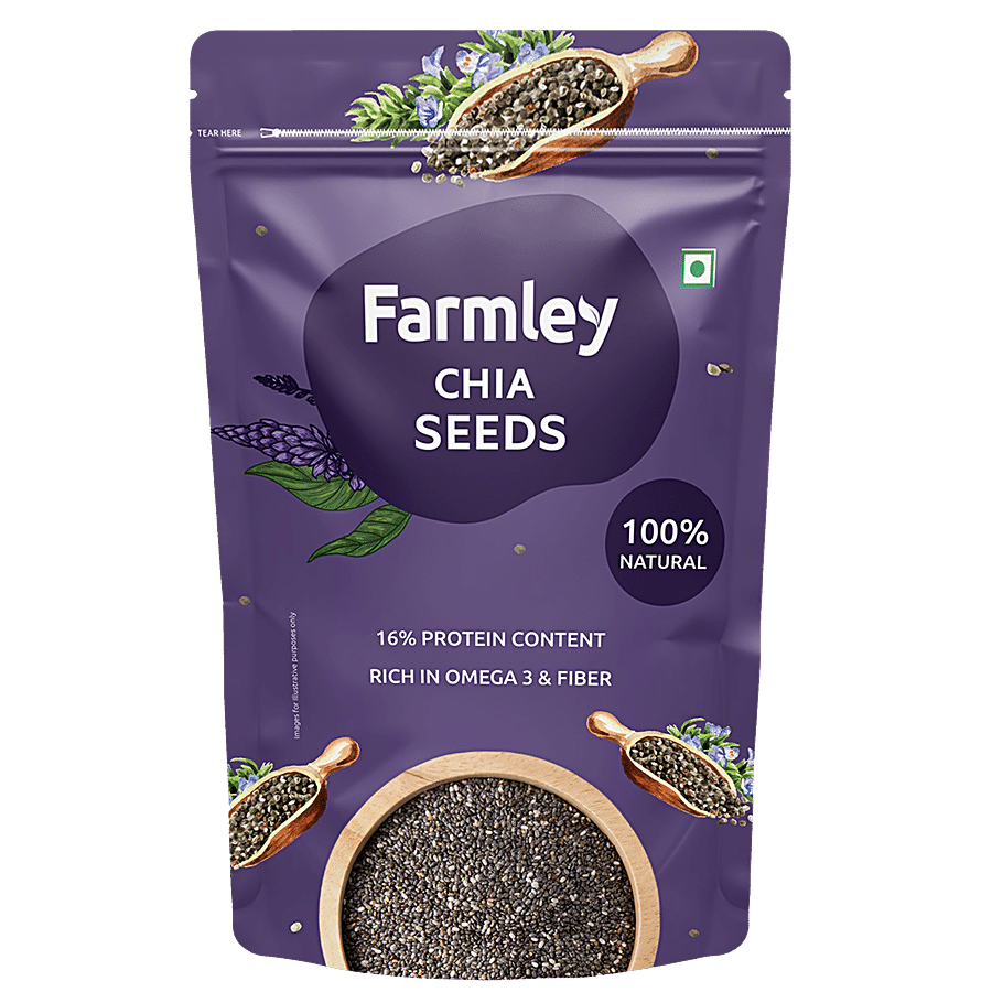 Farmley Premium Natural Chia Seeds - Weight Loss With Omega 3, Non-GMO, 200 g