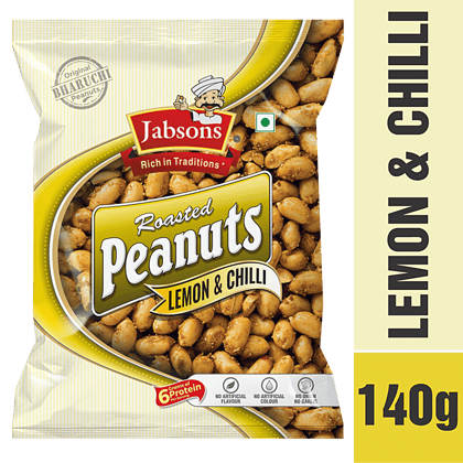 Jabsons Roasted Peanuts - Lemon & Chilli, 140 G