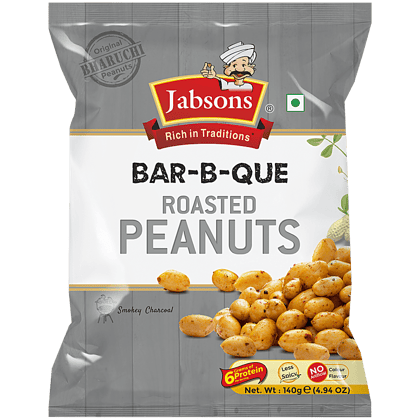 Jabsons Roasted Peanuts - Bar-B-Que, 140 G