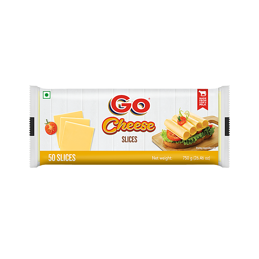 Go Cheese Slice - Plain, Made From Cow'S Milk, 750 G (50 Slices)