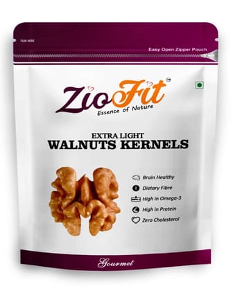 Ziofit Walnuts Kernels, Extra Light 200g, Natural Dry Fruit, Nutrient Rich Delight for Health and Flavor