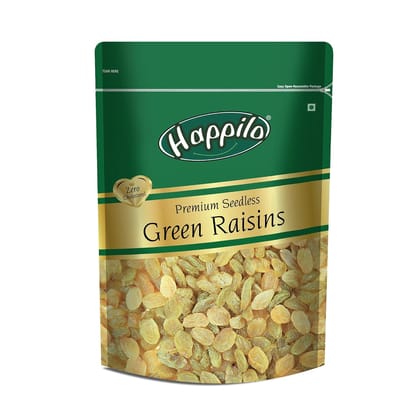 Happilo Premium Seedless Green Raisins 250g | Premium Kishmish/Kismis | Rich in Iron & Vitamin B |