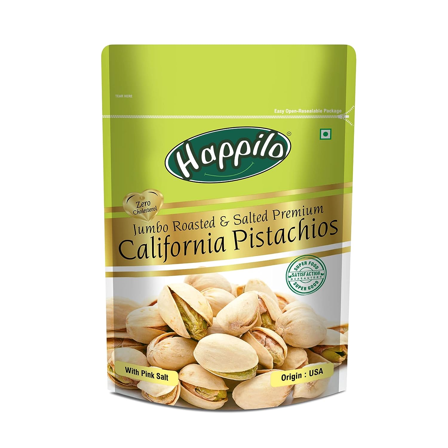 Happilo Premium California Roasted & Salted Pistachios 200 g | Pista Dry Fruit | Tasty & Healthy | High in Protein & Dietary Fiber | Gluten Free & Low Calorie Nuts