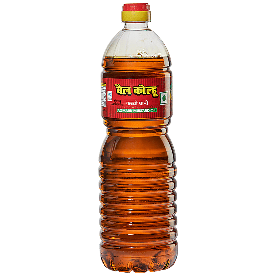 Bail Kolhu Kachi Ghani Mustard Oil, 1 L Bottle