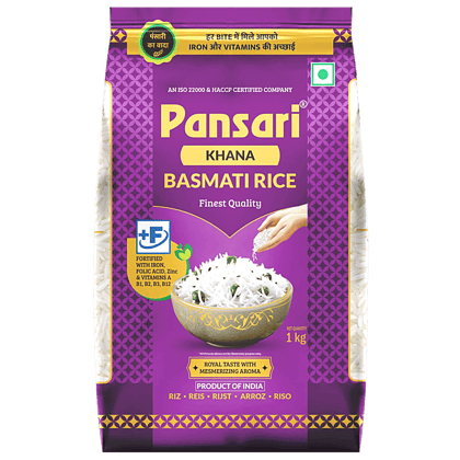 Pansari Basmati Rice - Khana Khazana, 1 Kg