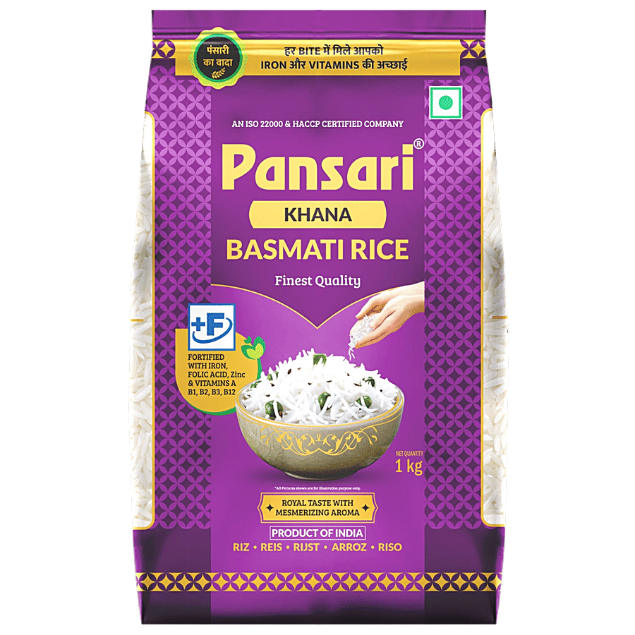 Pansari Basmati Rice - Khana Khazana, 1 Kg