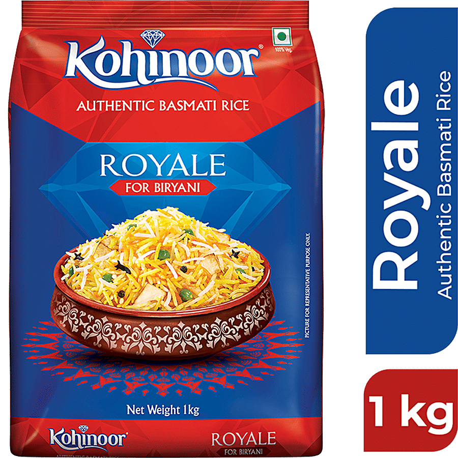 Kohinoor Basmati Rice/Basmati Akki - Royale, Authentic Biryani, 1 Kg