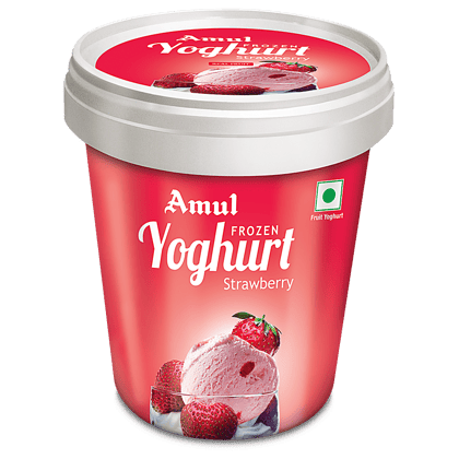 Amul Flaavyo Frozen Yoghurt - Strawberry, 125 Ml Cup