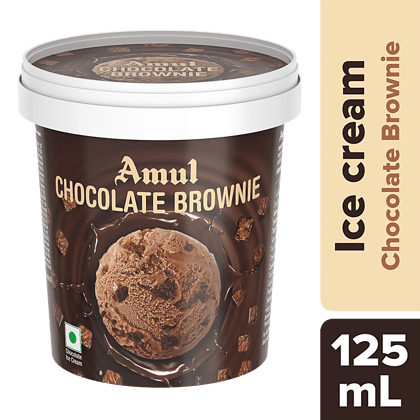 Amul Chocolate Brownie Ice Cream, 125 Ml Cup