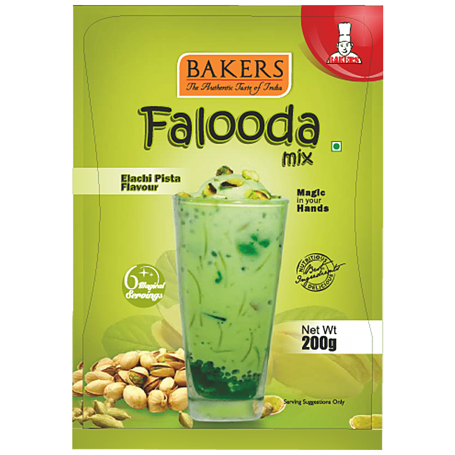 Bakers Falooda Mix - Elaichi Pista Flavour, 200 G Box
