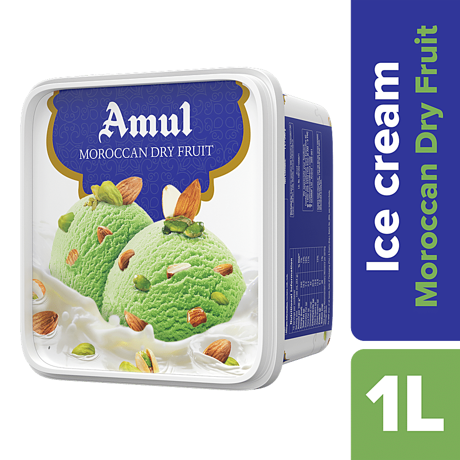 Amul Ice Cream -Moroccan Dry Fruit, 1 L Tub