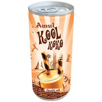 Amul Kool Koko - Chocolate Milk, 200 Ml Can