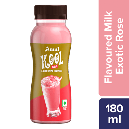 Amul Kool Exotic Rose Flavoured Milk, 180 Ml Pet Bottle