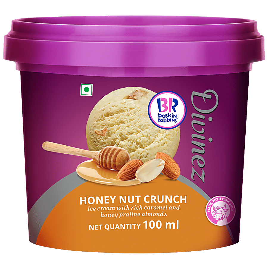 Baskin Robbins Honey Nut Crunch Ice Cream, 100 Ml Cup