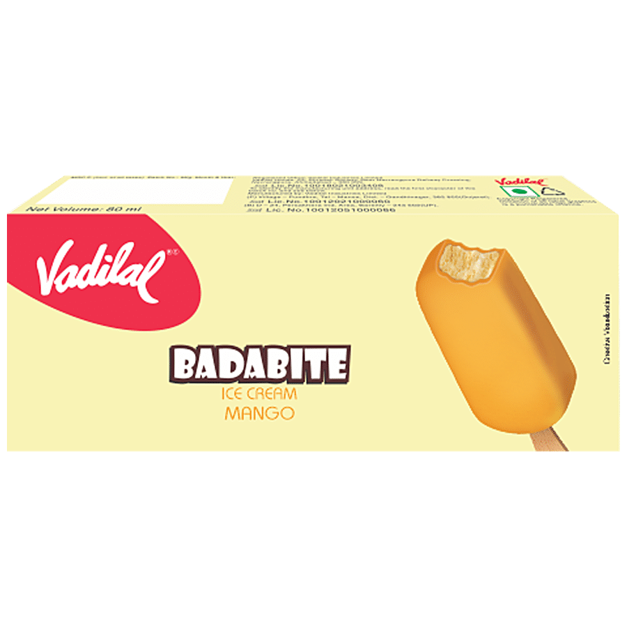 Vadilal Mango Badabite Stick Ice Cream, 80 Ml