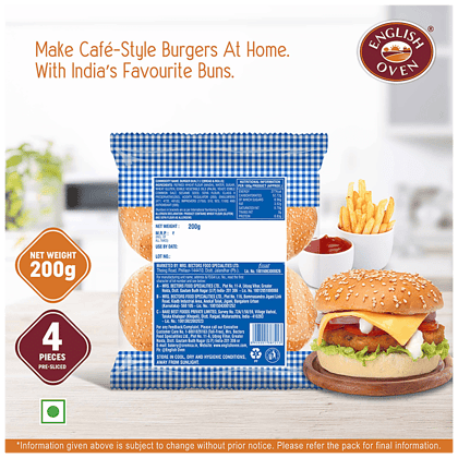 English Oven Bun - Burger, 200 g Pouch