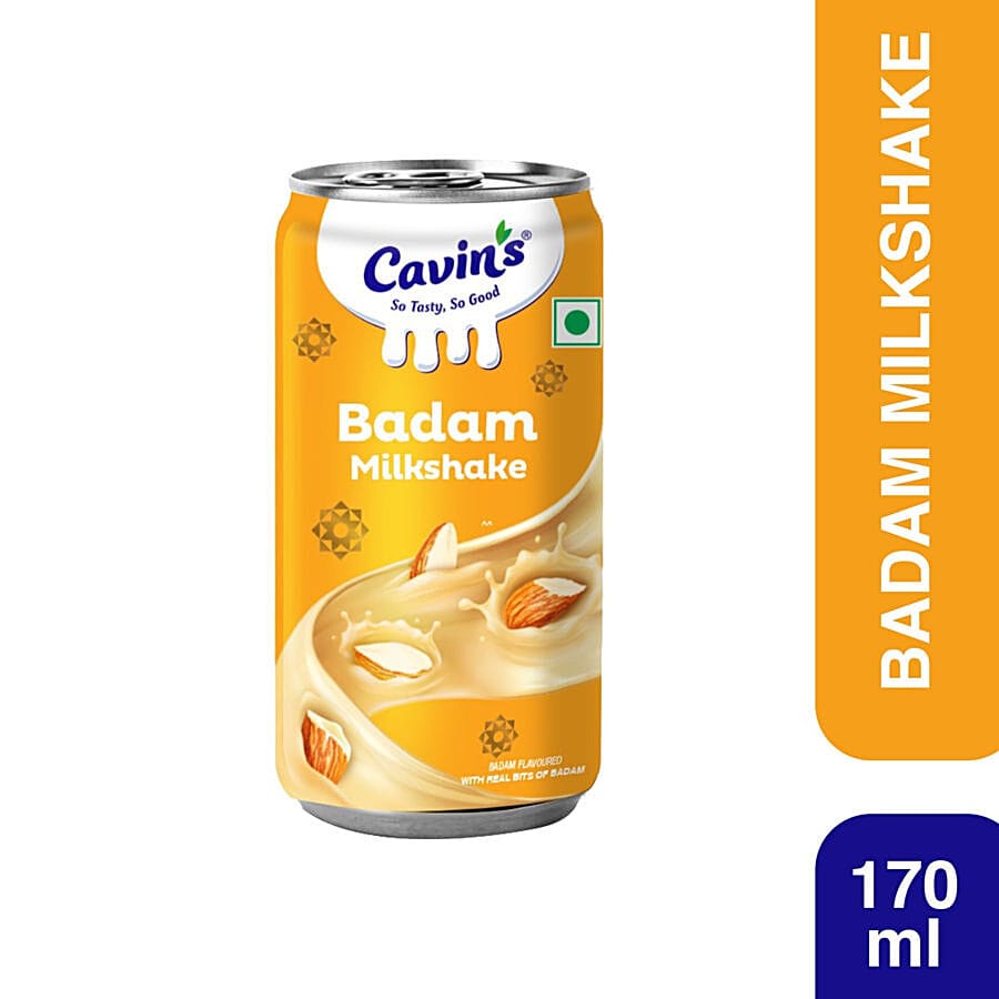 Cavins Badam Milkshake - With Zinc, Vitamin A & D Added, Supports Immunity, 170 Ml