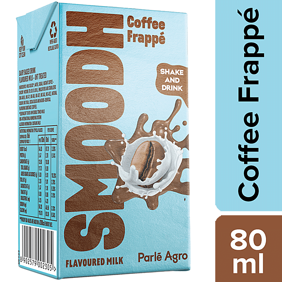 Smoodh Coffee Frappe Flavoured Milk, 80 Ml Tetra Pack