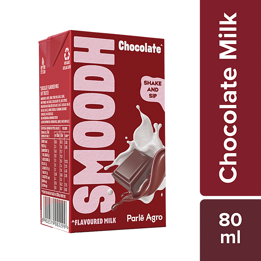 Smoodh Chocolate Flavoured Milk, 80 Ml Tetra Pack