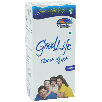 Nandini Goodlife Uht Treated Toned Milk, 1 L Carton