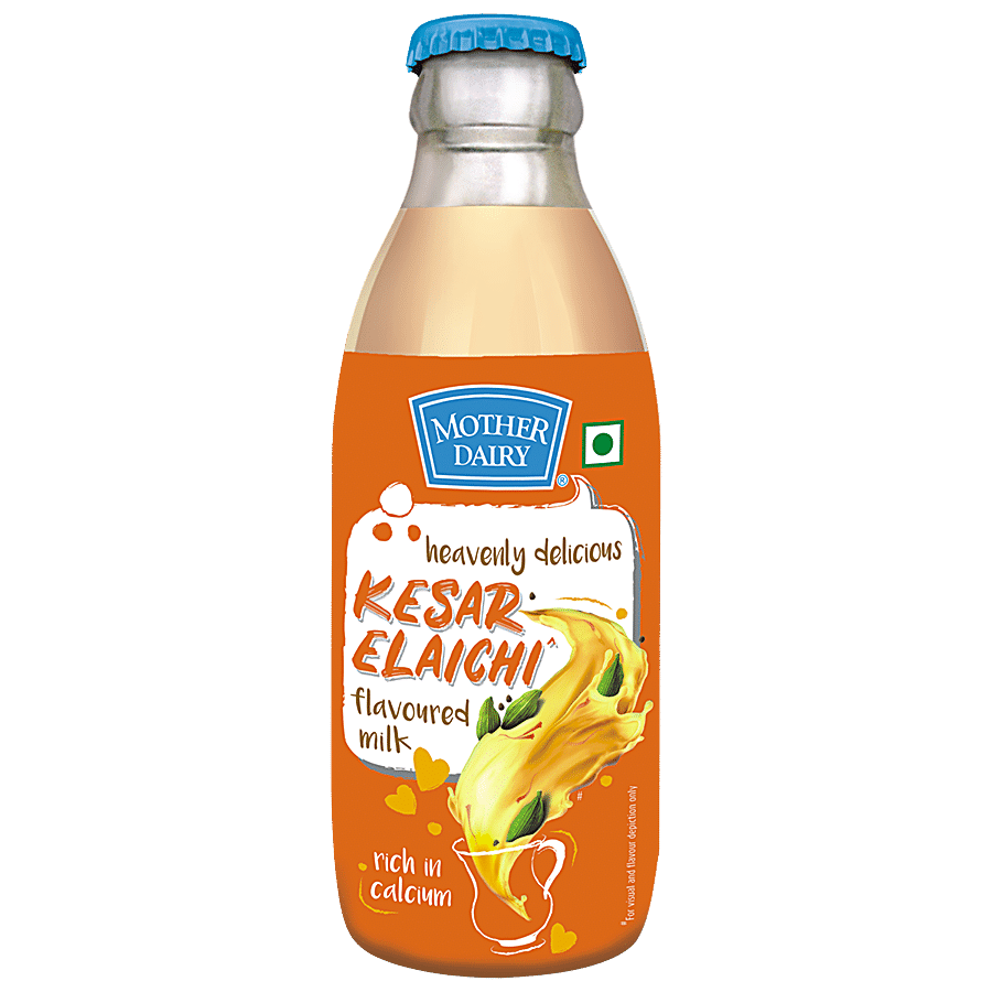 Mother Dairy Kesar Elaichi Flavoured Milk, 180 Ml