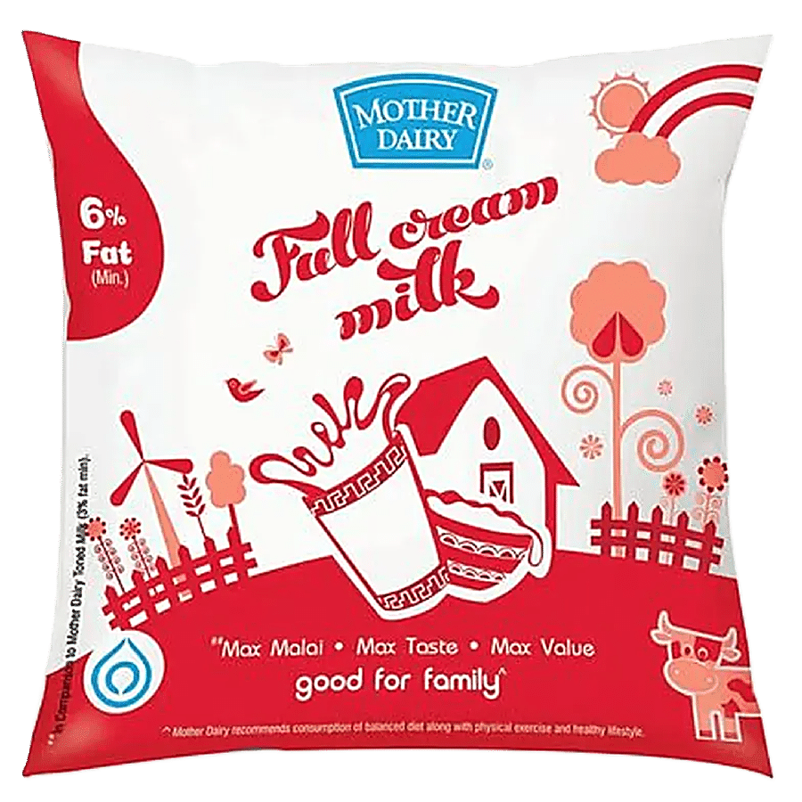 Mother Dairy Full Cream Milk, 500 Ml