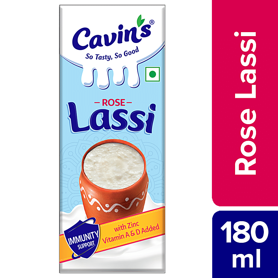 Cavins Rose Lassi -With Zinc, Vitamin A & D Added, Supports Immunity, 180 Ml
