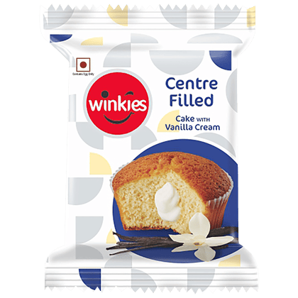 Winkies Centre Filled Cup Cake - With Vanilla Cream, 30 G