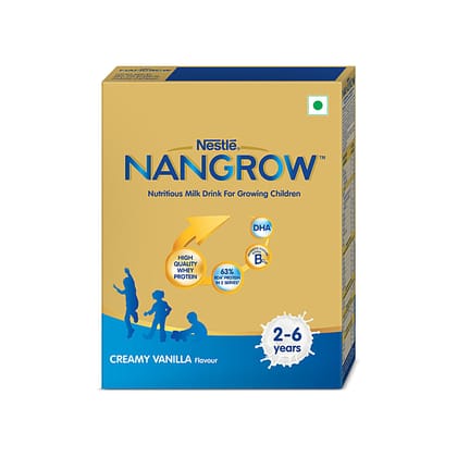 Nestlé NANGROW Nutritious Milk Drink For Growing Children - Creamy Vanilla Flavour, For 2 - 6 Years, 400 g Bag-In-Box