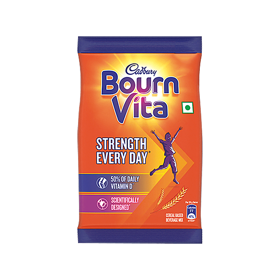 Cadbury Bournvita Chocolate Nutrition Drink, 75 g Pouch