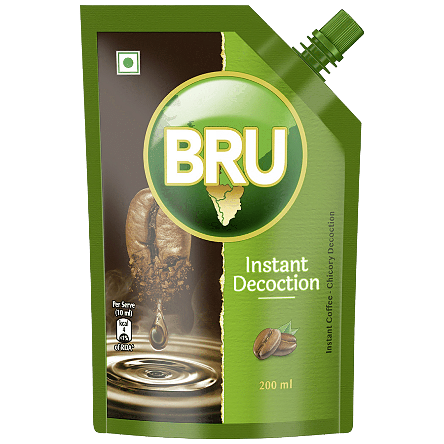 BRU Instant Coffee Chicory Decoction - Ready To Use, Strong, Flavourful, 200 ml