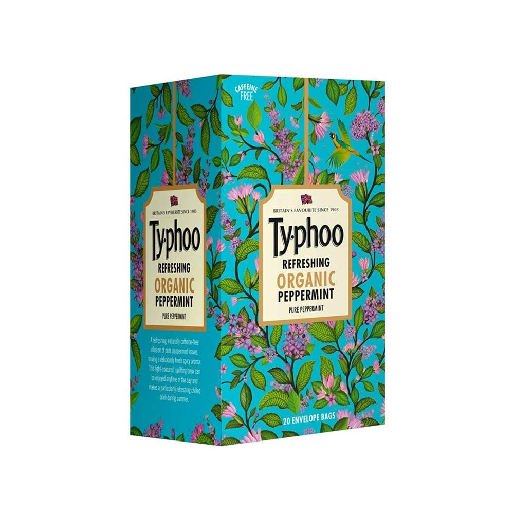 Ty-phoo Refreshing Organic Peppermint Tea With Pure Tea Bags,20N X 1.2G = 24 Gm