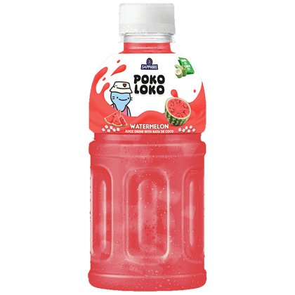 Sapphire Poko Loko Watermelon Flavoured Juice Drink With Nata De Coco, 300 Ml