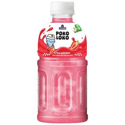 Sapphire Poko Loko Strawberry Flavoured Juice Drink With Nata De Coco, 300 Ml