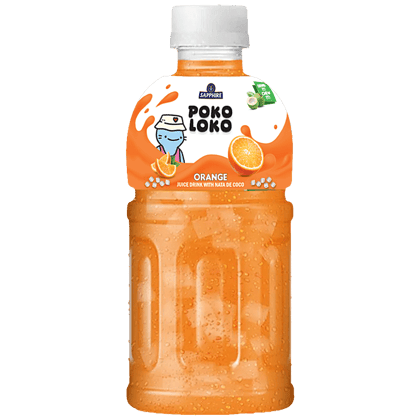 Sapphire Poko Loko Orange Flavoured Juice Drink With Nata De Coco, 300 Ml